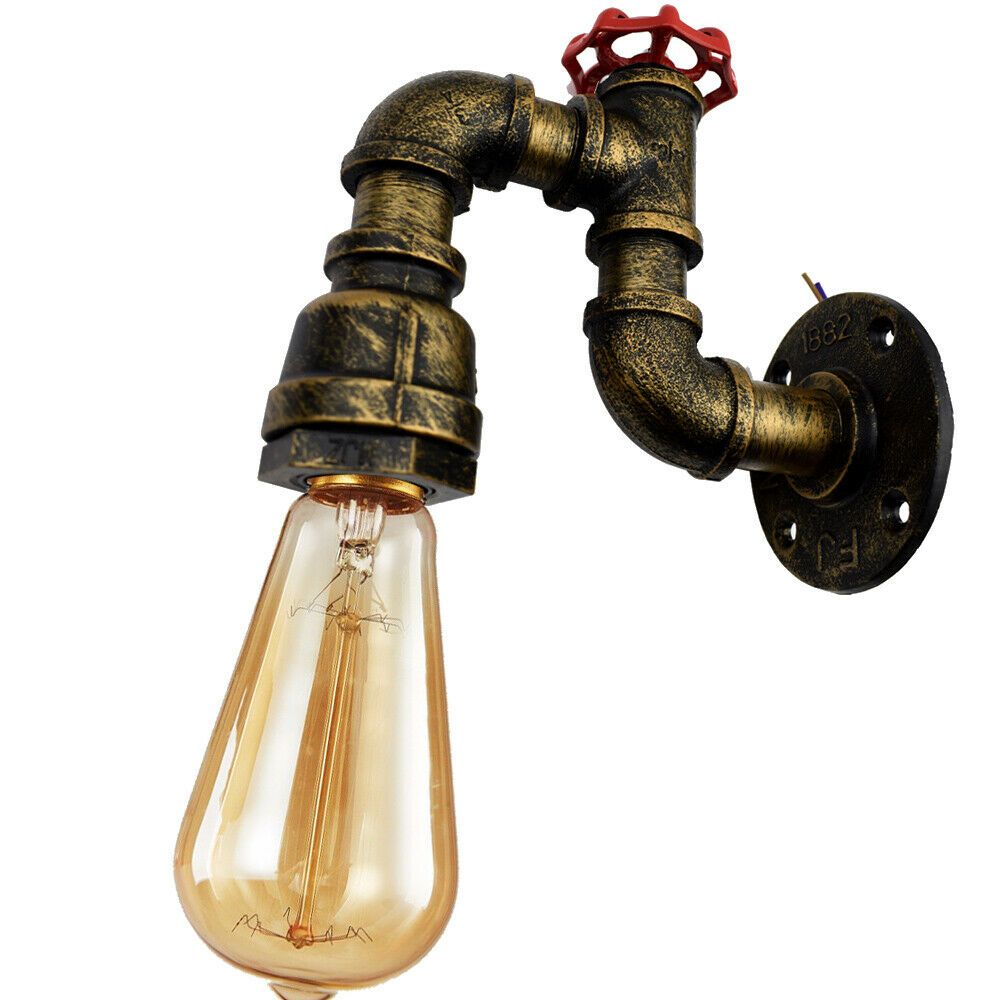 Vintage Industrial Water Pipe Wall Sconce Light E27~2173