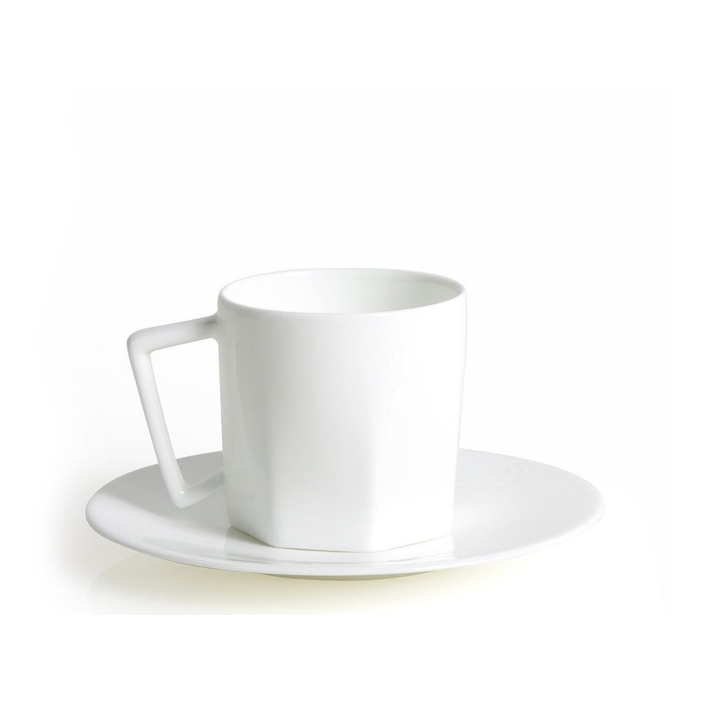Mislina Tea Cup and Saucer - White - 220cc
