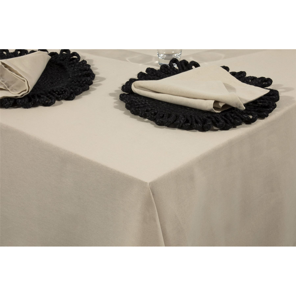 Premium Quality 100% Cotton Beige Tablecloth - 240x140cm