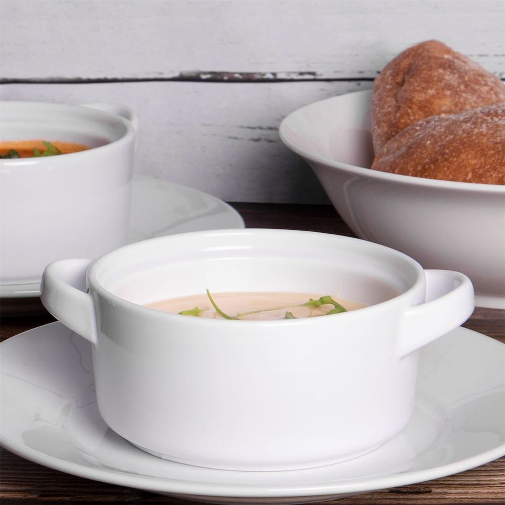 Soup Bowls with Handles - Set of 4 | High-Quality Ceramic | Dishwasher, Microwave, Freezer Safe