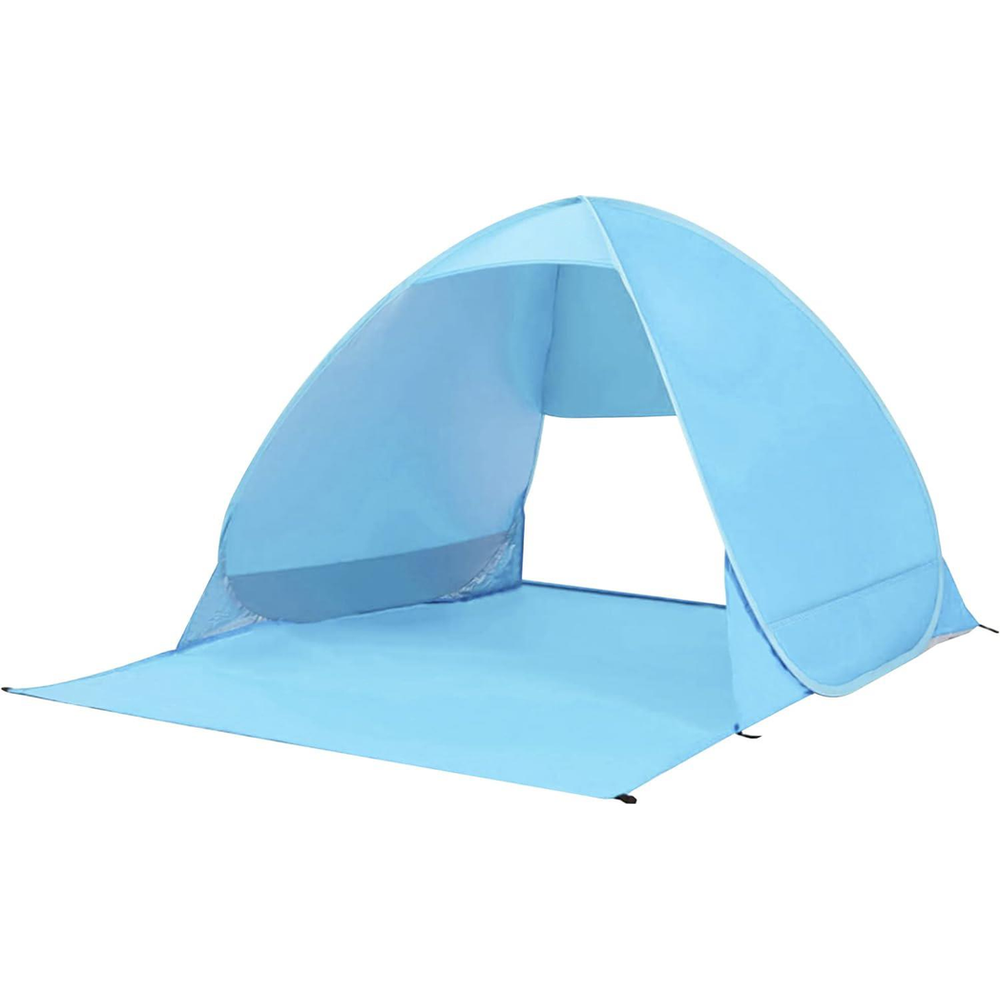 ASAB Pop Up Beach Tent - BLUE | Durable, UV Protected, Well-Ventilated, Wide Use, Easy Setup | 6 Pegs, Carry Bag | 80 characters