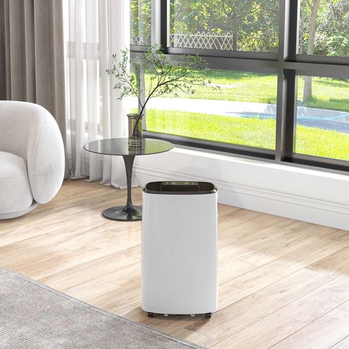 HOMCOM 16L/Day Dehumidifier for Home Damp, Mould, Laundry Drying, White