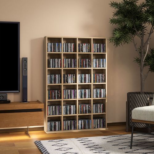 HOMCOM DVD CD Media Storage Rack, Video Display Unit, 89 x 130.5 cm