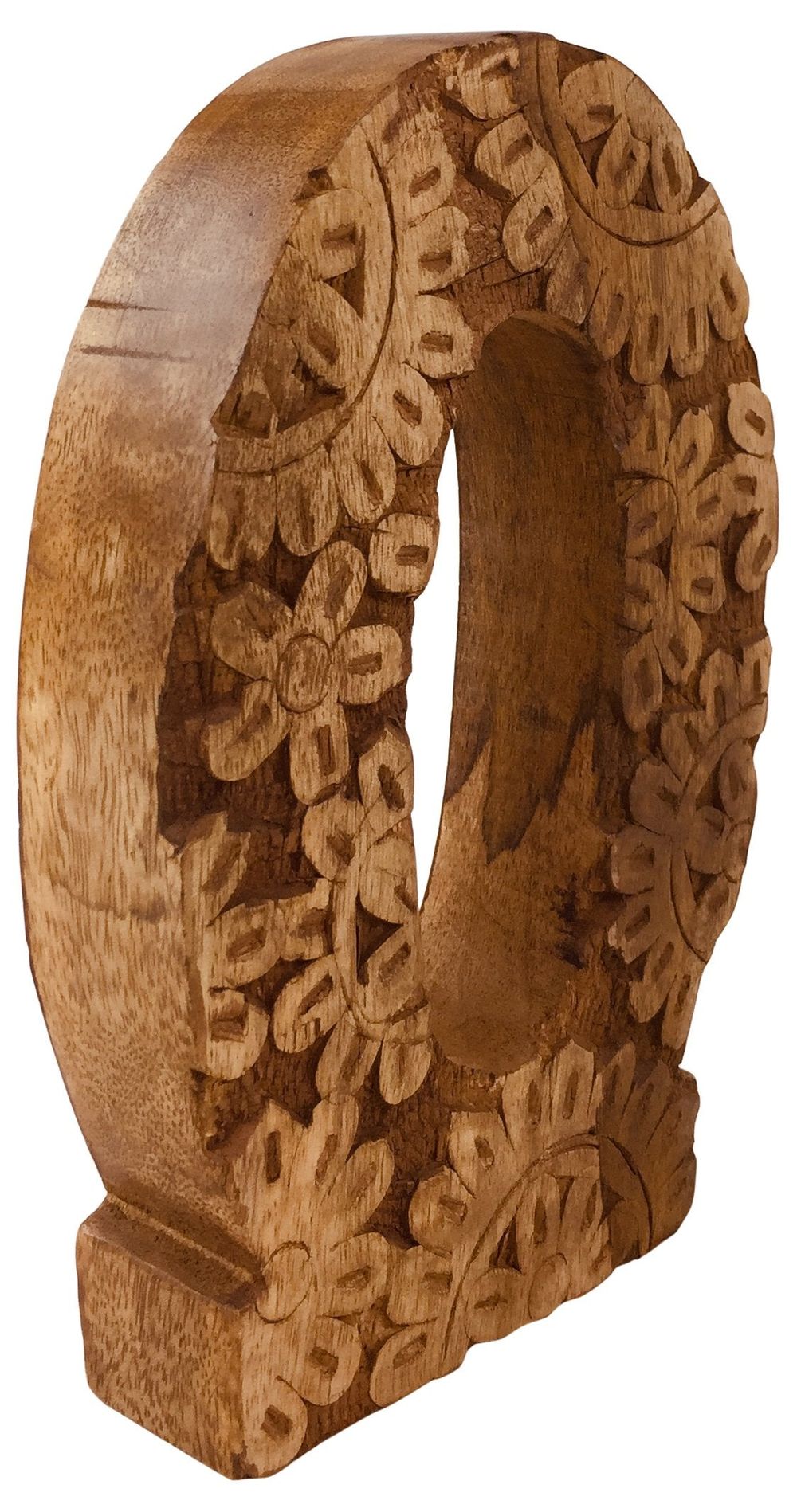 Exquisite Hand Carved Wooden Flower Letter O | Rustic Décor | Free Standing or Wall Mounted | Perfect Gifts for All Occasions