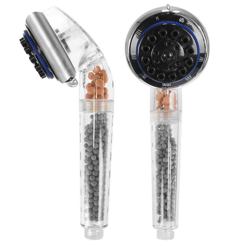 ASAB Ionic Shower Head with Filter Beads - Boost Your Shower Experience, Easy to Install, 3 Spray Patterns, Protects Skin, Helps the Planet