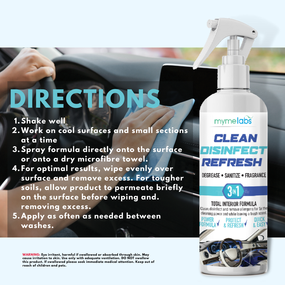 Premium Car Cleaner Spray - Professional Grade Interior Detailing - Disinfect, Remove Dust, Fresh Scent