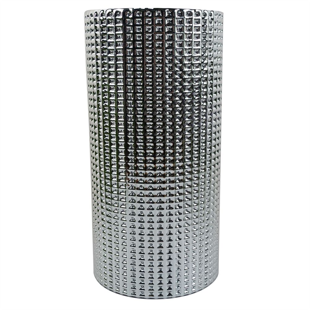 Exquisite 30cm Silver Dot Glass Vase
