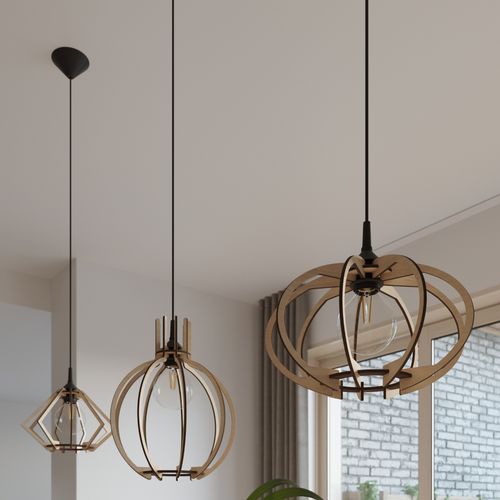 Pendant lamp wood Pompelmo Scandinavian Design E27