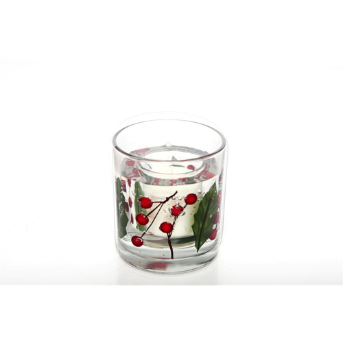 Berry & Holly Gel Wax Candle 9cm