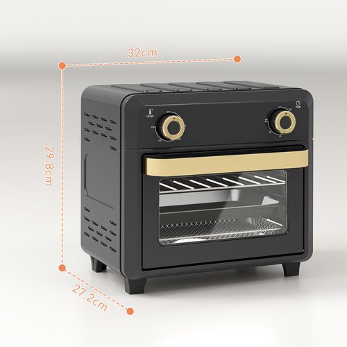 HOMCOM 10L Air Fryer Oven, Electric Oven, Grill, Roast, Bake, 1000W