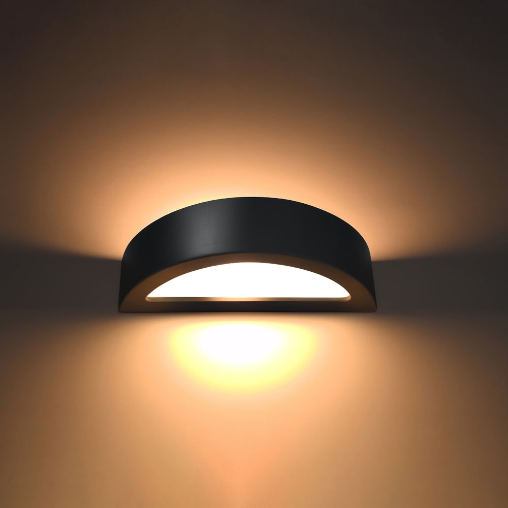 Wall lamp ceramics, glass Atena modern Design E27