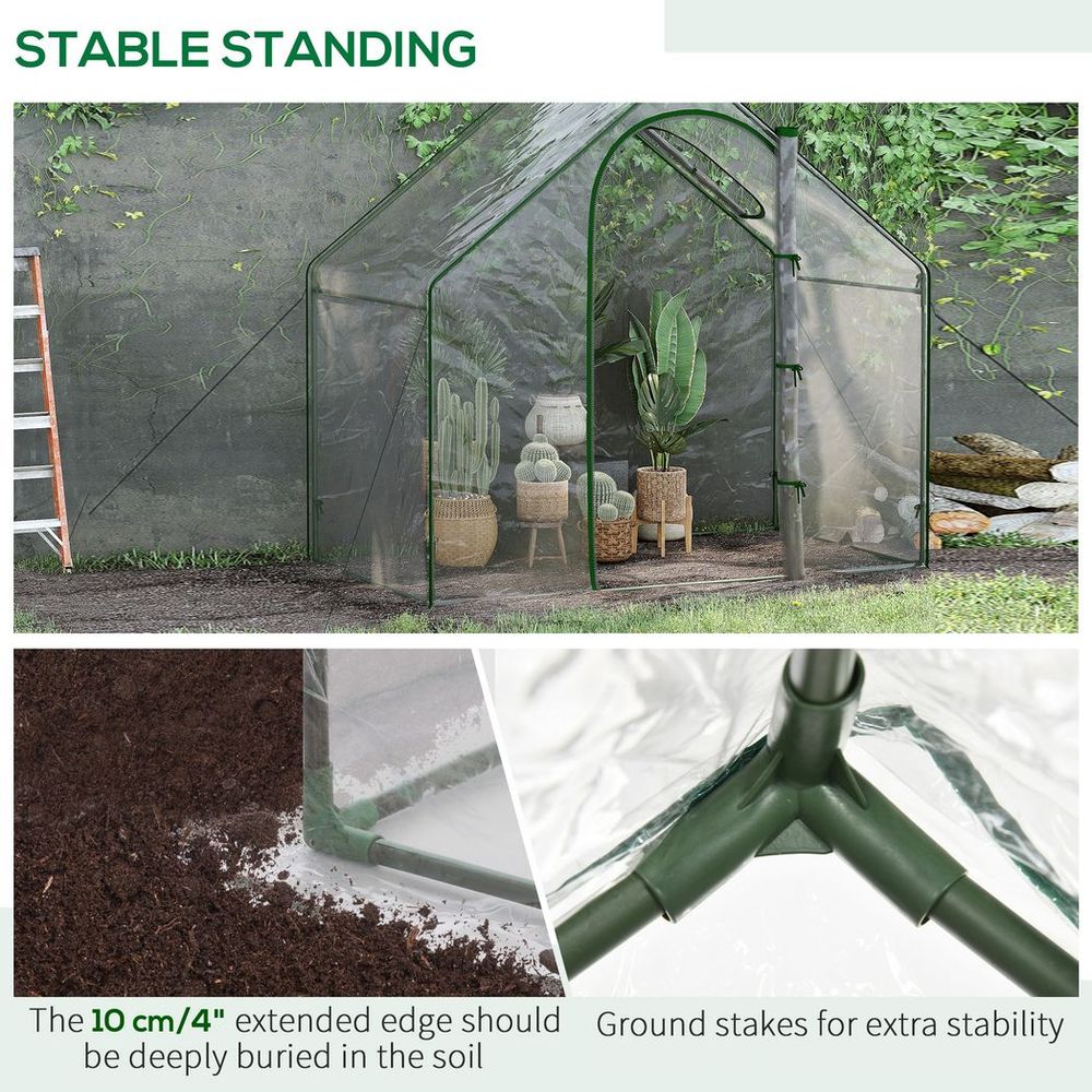 Outsunny Portable Walk-in Greenhouse - Extend Growing Season, Protect Plants