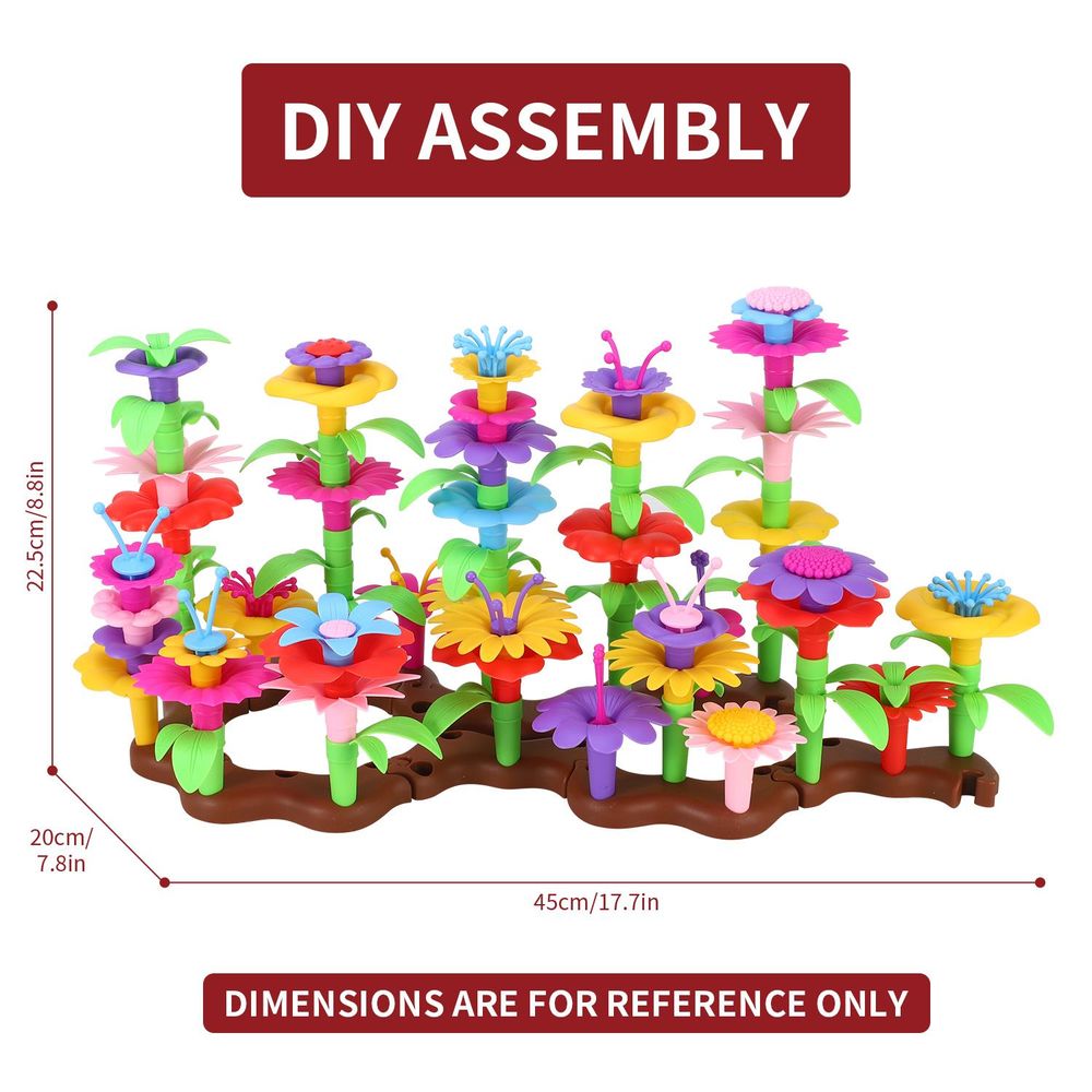Colorful SOKA Flower Garden Building Set - High-Quality Interchangeable Pieces