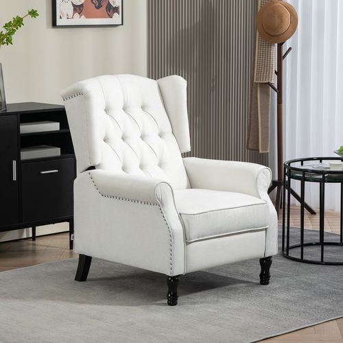 HOMCOM Manual Reclining Armchair Recliner with Footrest