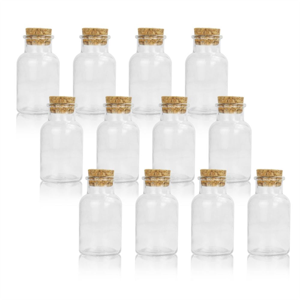 150ml Glass Spice Jars with Cork Lid - Set of 12 | Maison & White