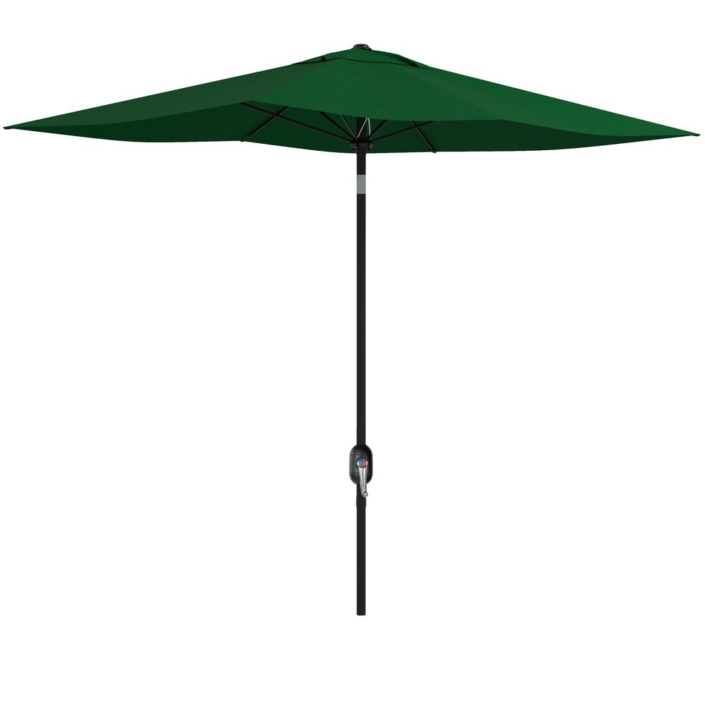 Outsunny 2x3m Garden Parasol Rectangular Umbrella | Crank, UV Resistant, White