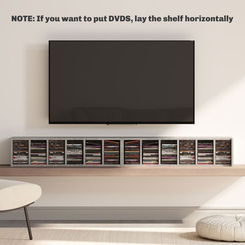 HOMCOM Set of 2 CD Storage Units with Adjustable Shelves