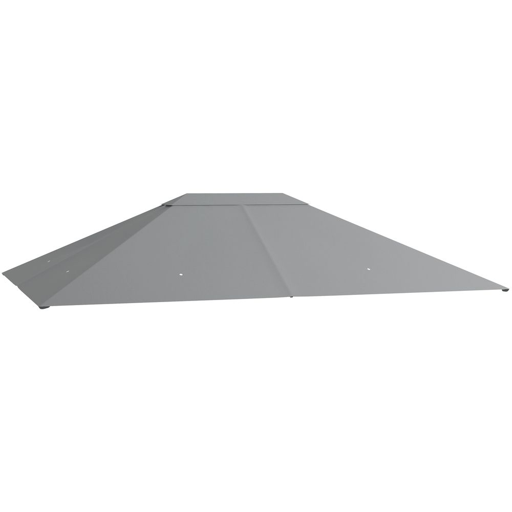 Outsunny 3x4m Gazebo Canopy Replacement - Light Grey