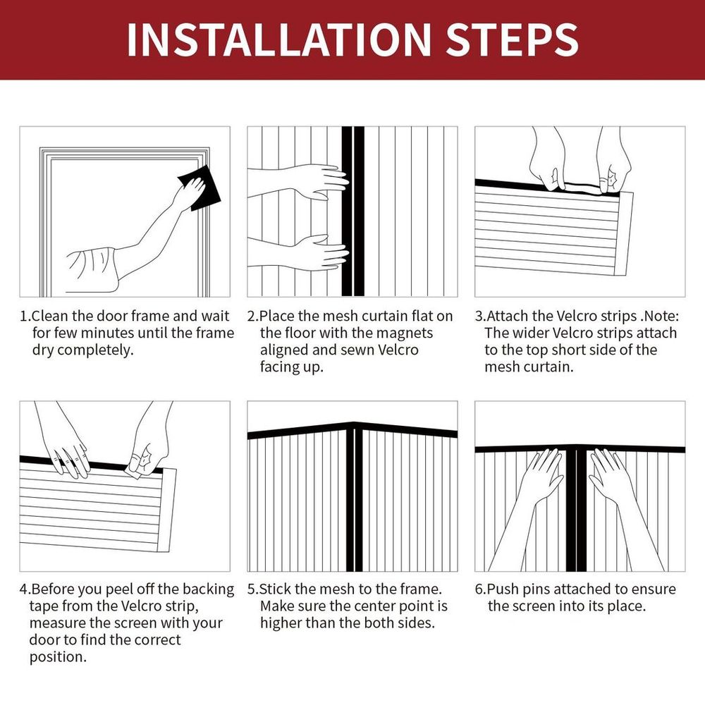 Premium Magnetic Screen Door - Keep Insects Out Effortlessly