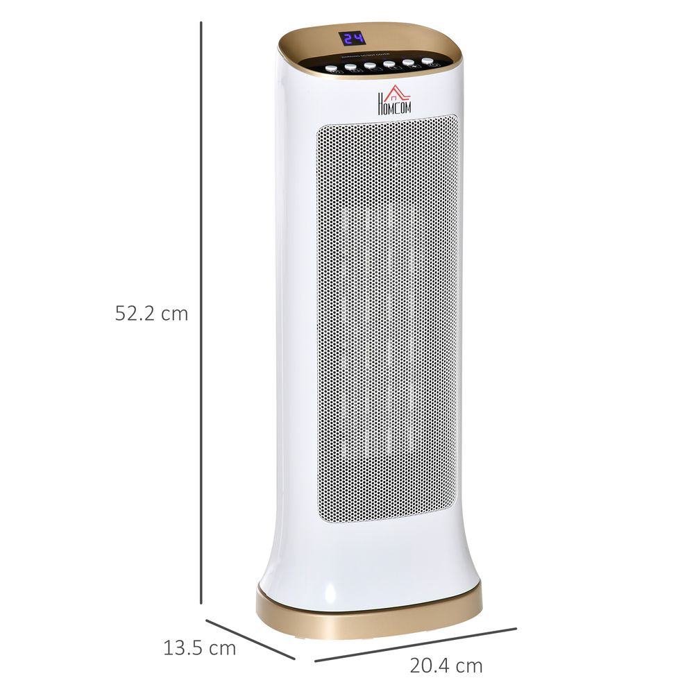 HOMCOM Ceramic Tower Heater - 45° Oscillating Space Heater w/ Remote - Best Quality"