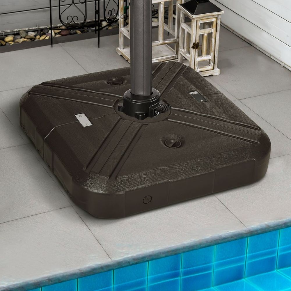 Premium Outsunny Cantilever Parasol Base Weights - Steel Cross Base & Wheels - High Quality