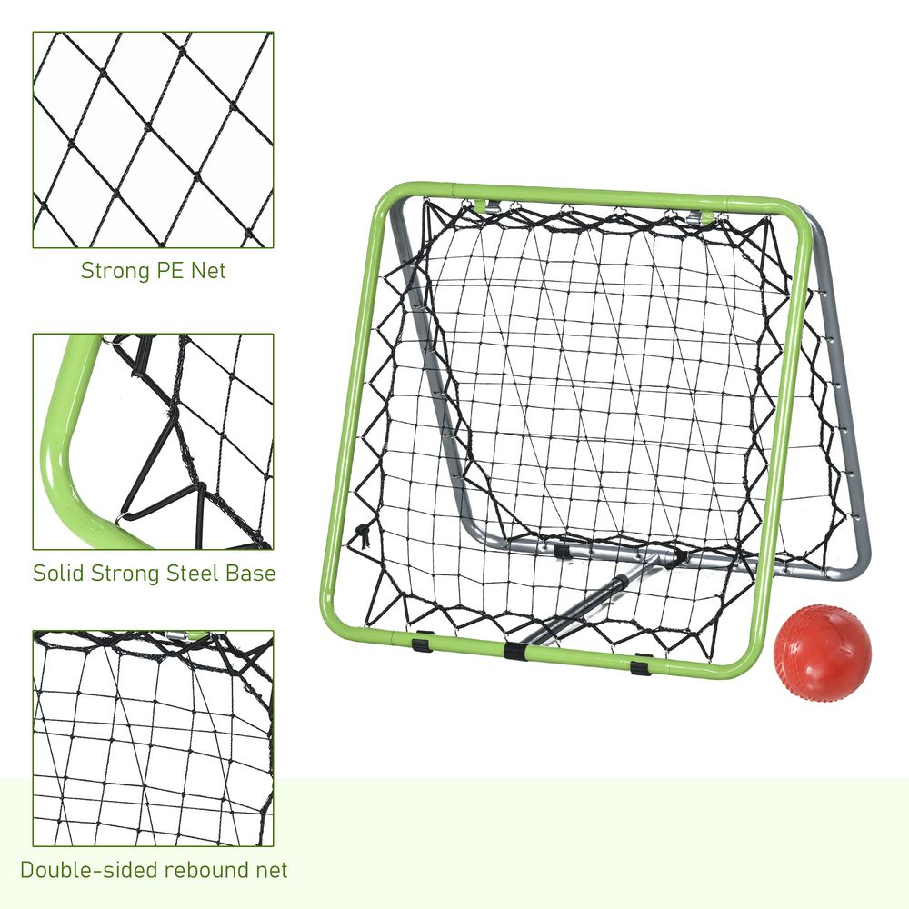 Pro-Grade Adjustable Rebounder Net Set - Improve Skills in Football, Baseball - HOMCOM