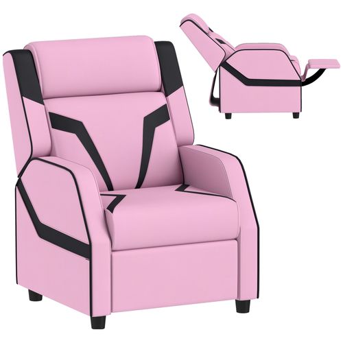 AIYAPLAY 2 in 1 Kids Armchair Recliner, PU Leather, for 3-9 Years Old