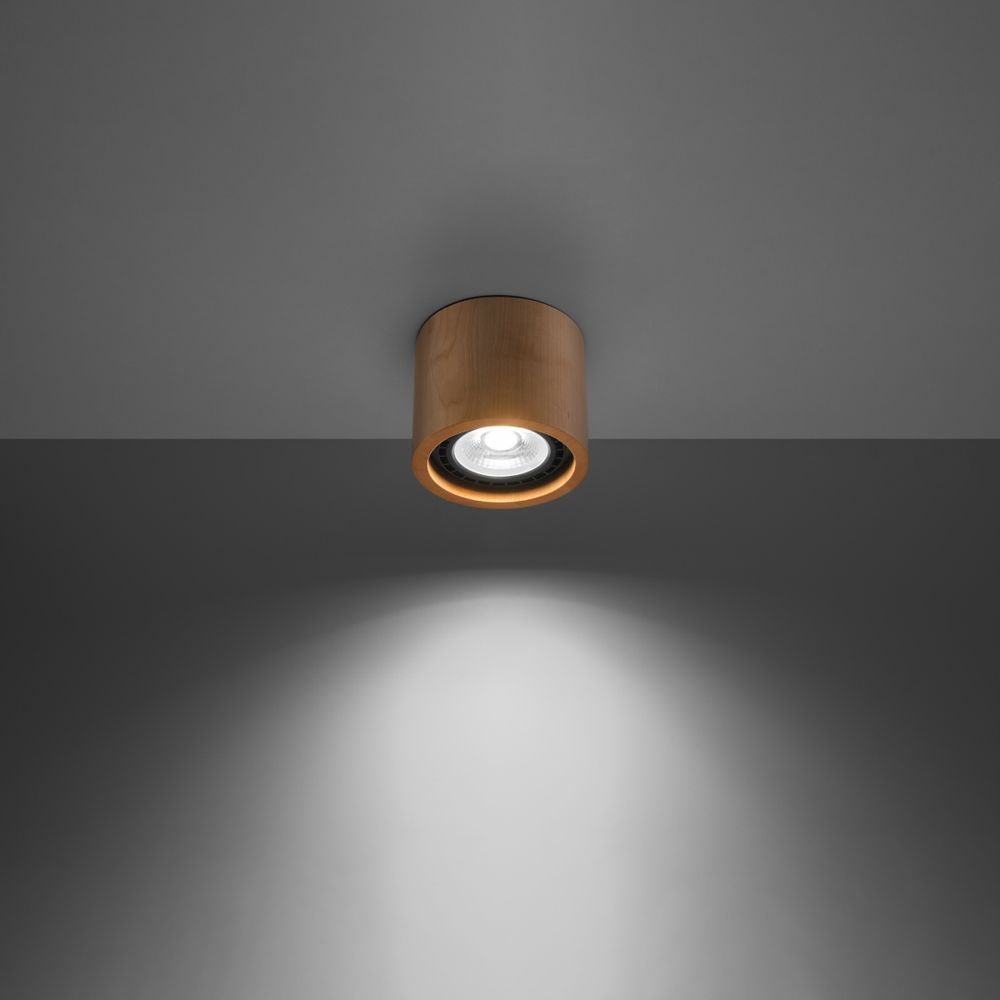 Premium Wood Ceiling Lamp: Scandinavian Design, GU10 Base. Versatile for Any Room. Enhance Your Home's Style & Ambiance.