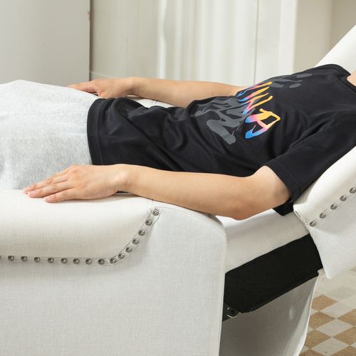 HOMCOM Manual Reclining Armchair Recliner with Footrest