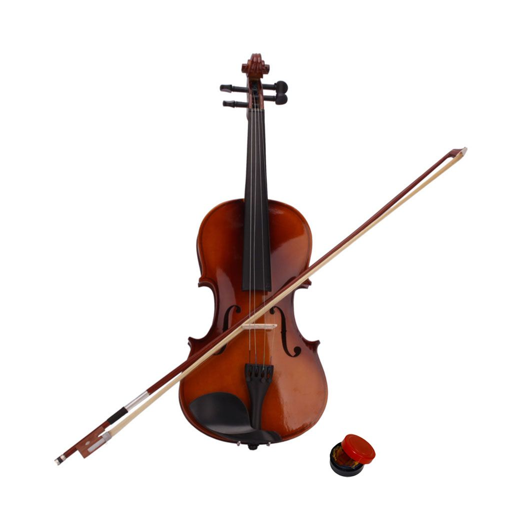 New 4/4 Acoustic Violin Case Bow Rosin Natural