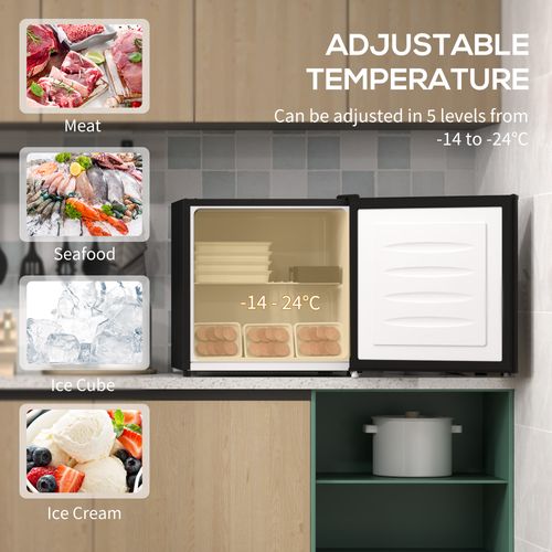 HOMCOM 35L Tabletop Freezer with Adjustable Temperature Wire Shelf