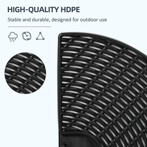 Outsunny 4PCs Parasol Bases Umbrella Weights w/ Handles for Garden Patio, Black