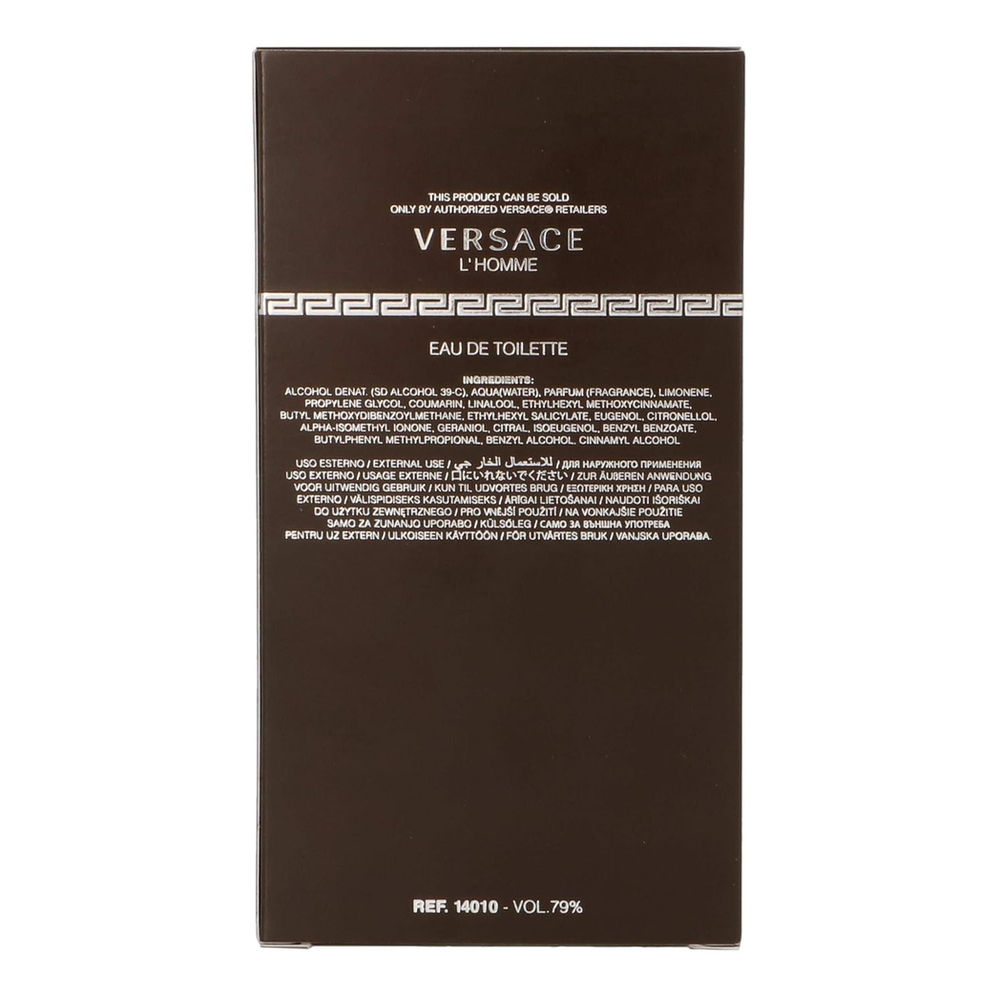 Versace L'Homme Eau De Toilette Spray 100ml