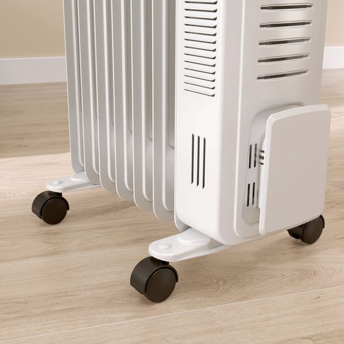 HOMCOM 7 Fin Portable Oil Filled Heater Radiator, Energy Efficient