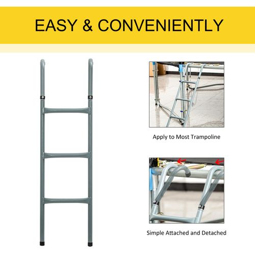 Trampoline Ladder Replacement Spare Step Suitable for 12ft, 14ft HOMCOM