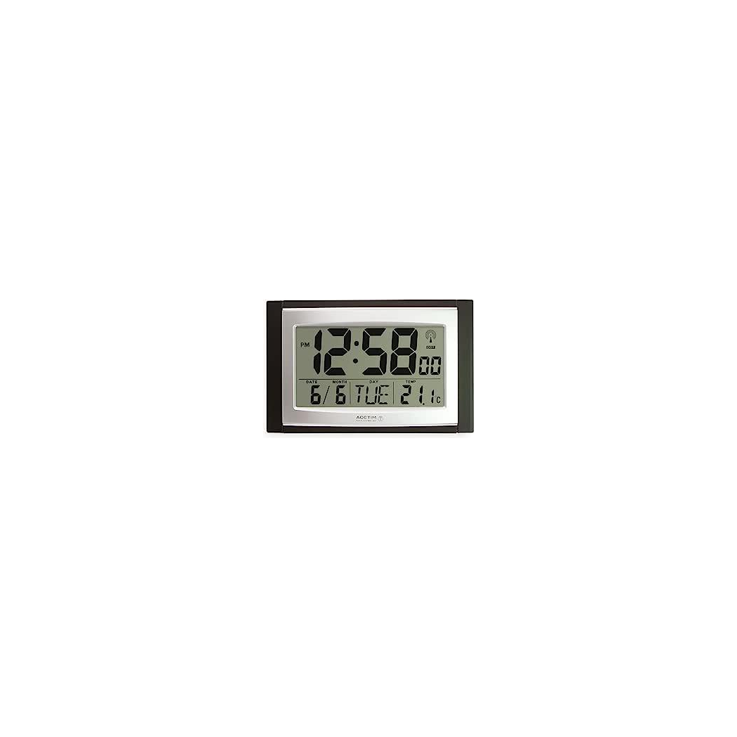 Acctim Status Radio Controlled Acctim Stratus Wall/Desk Clock, Black 74053
