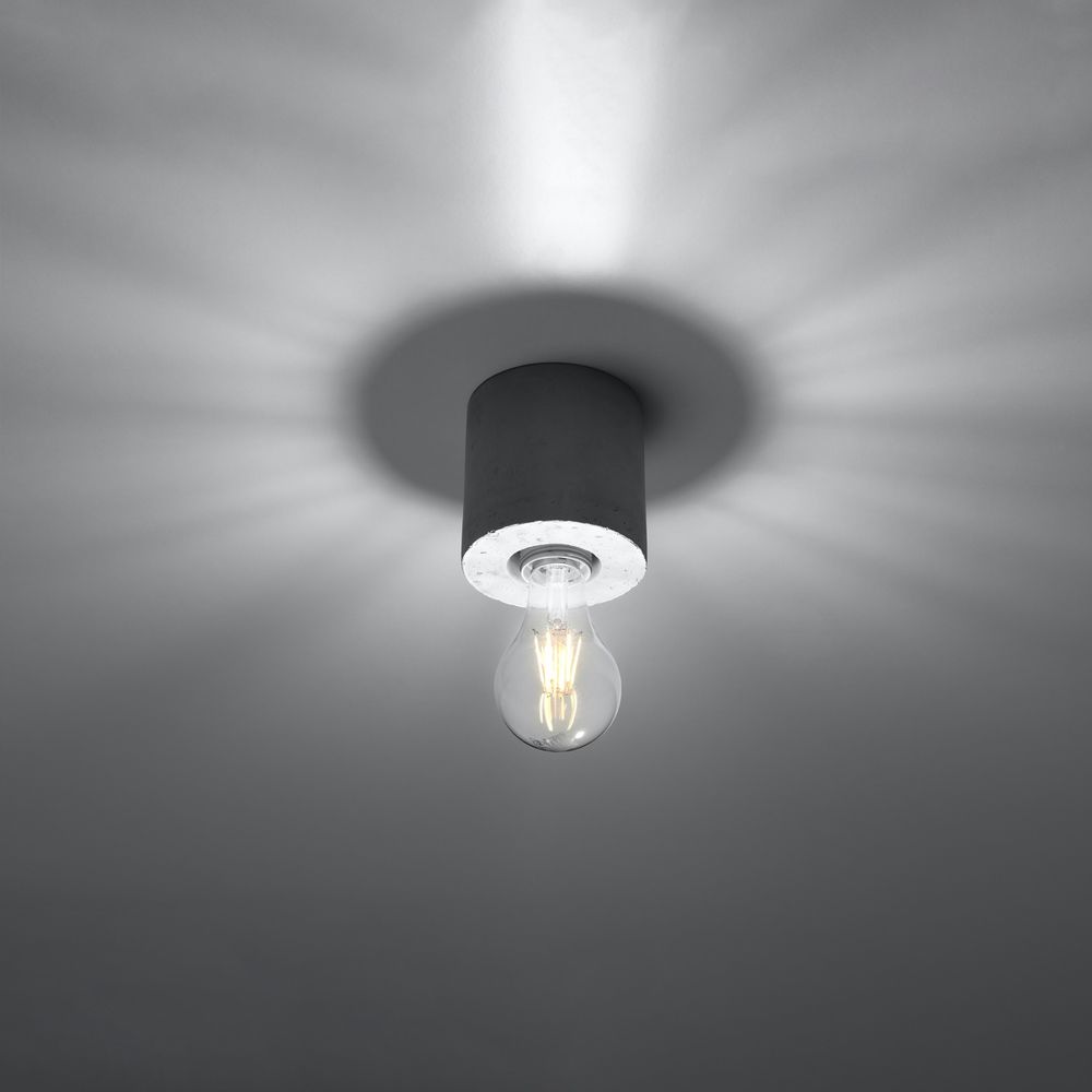 Industrial Concrete Ceiling Lamp - Salgado Design, High Quality, E27