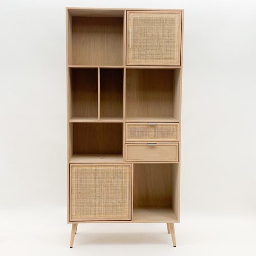 189CM WOODEN DISPLAY CABINET