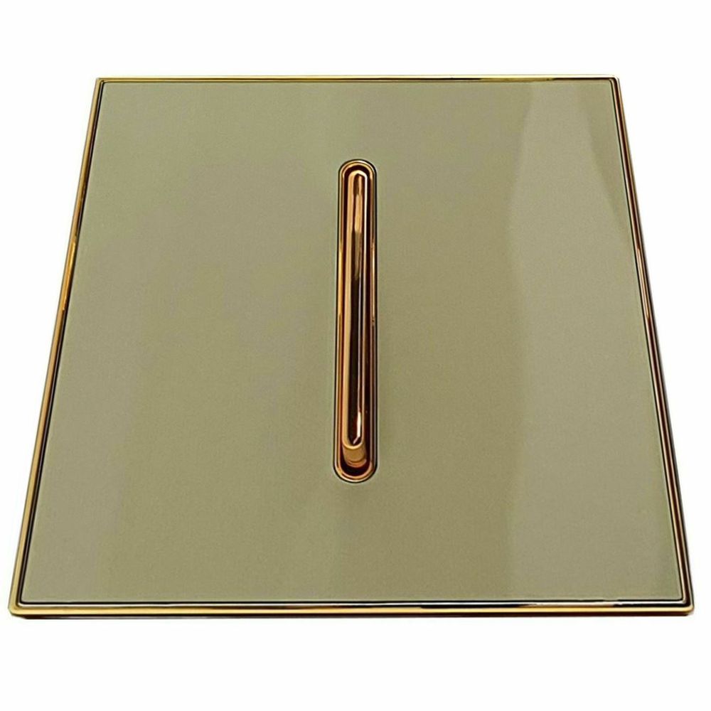 LEDSone Industrial Vintage Gold Wall Light Switch - High Quality, Screwless Design