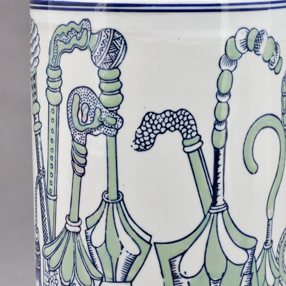 AcaciaHome 18" Bunch of Grapes Floral Ceramic Umbrella Stand