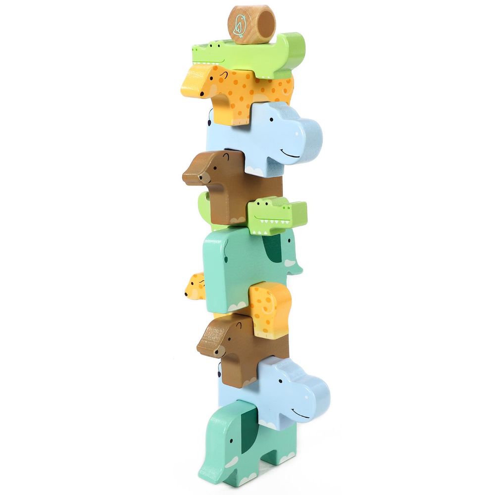 SOKA Wild Animal Stacking - High Quality Montessori Toy for Imaginative Learning - Certified Safe