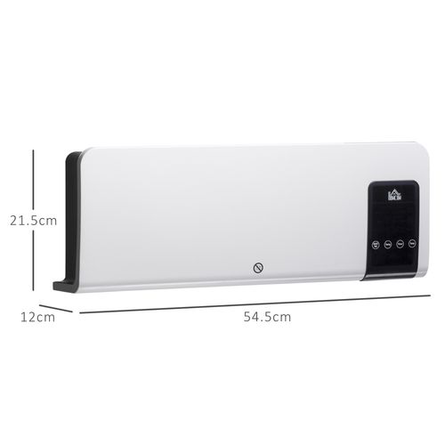 HOMCOM 2000W Wall Mounted Ceramic Heater with Remote Control for Home
