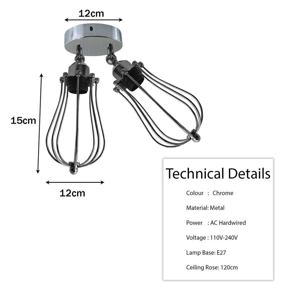 Modern Vintage Industrial Retro Loft Ceiling Lamp Shade Pendant Light UK