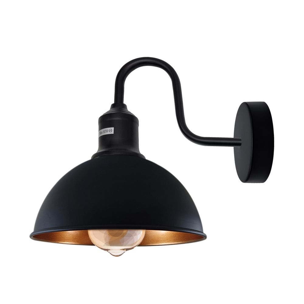 Vintage Industrial Wall Light Dome Metal E27 Indoor Lamp~ 5705