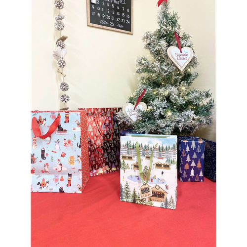 Christmas Market Themed Gift Bag 34cm