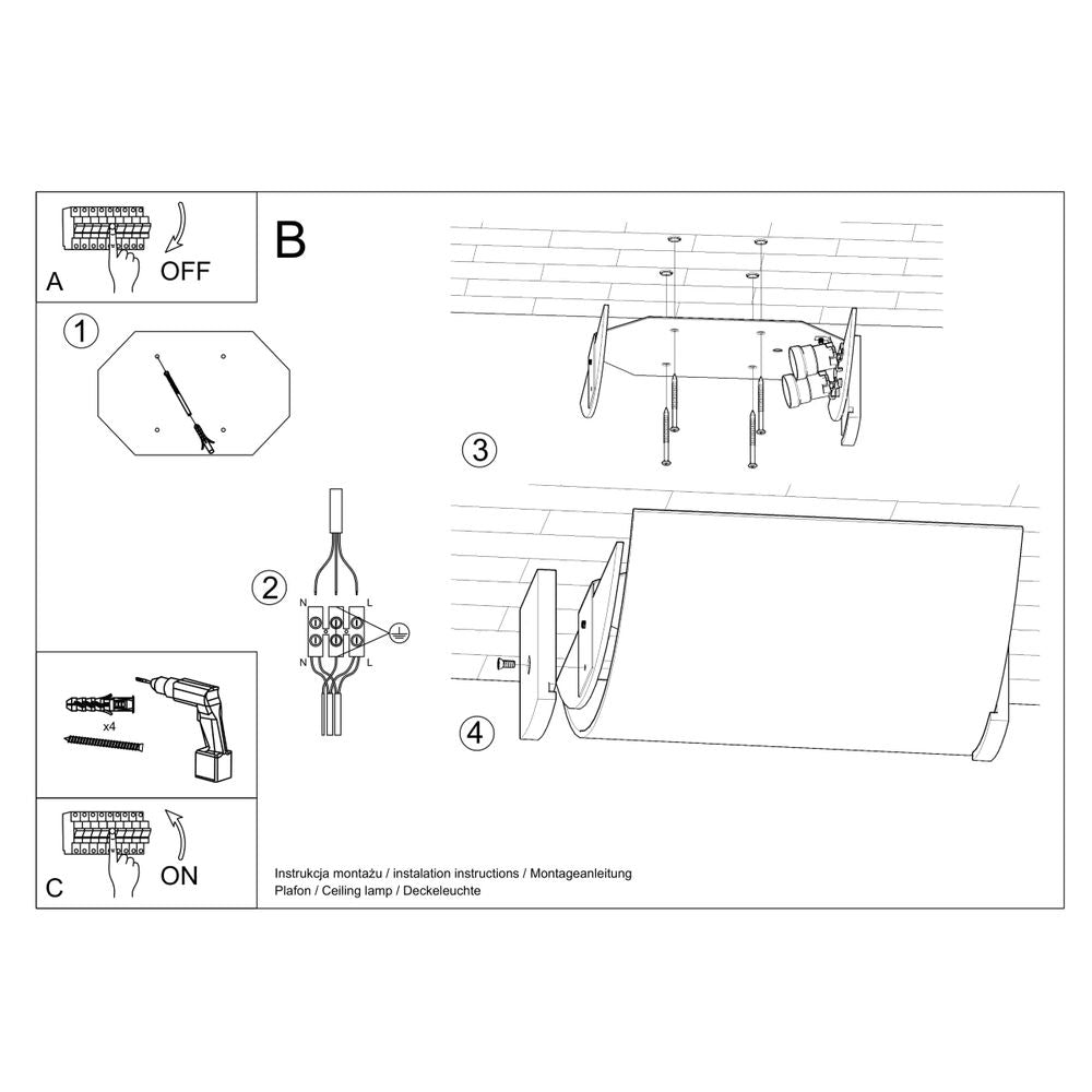 Emilio Modern Design Ceiling Lamp - Wood & Glass - High Quality E27