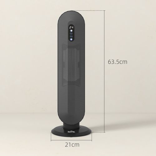 HOMCOM Ceramic Space Heater Tower Heater W/ 45° Oscillation