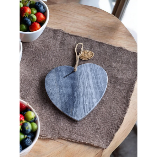 Grey Heart Chopping Board 24x26cm