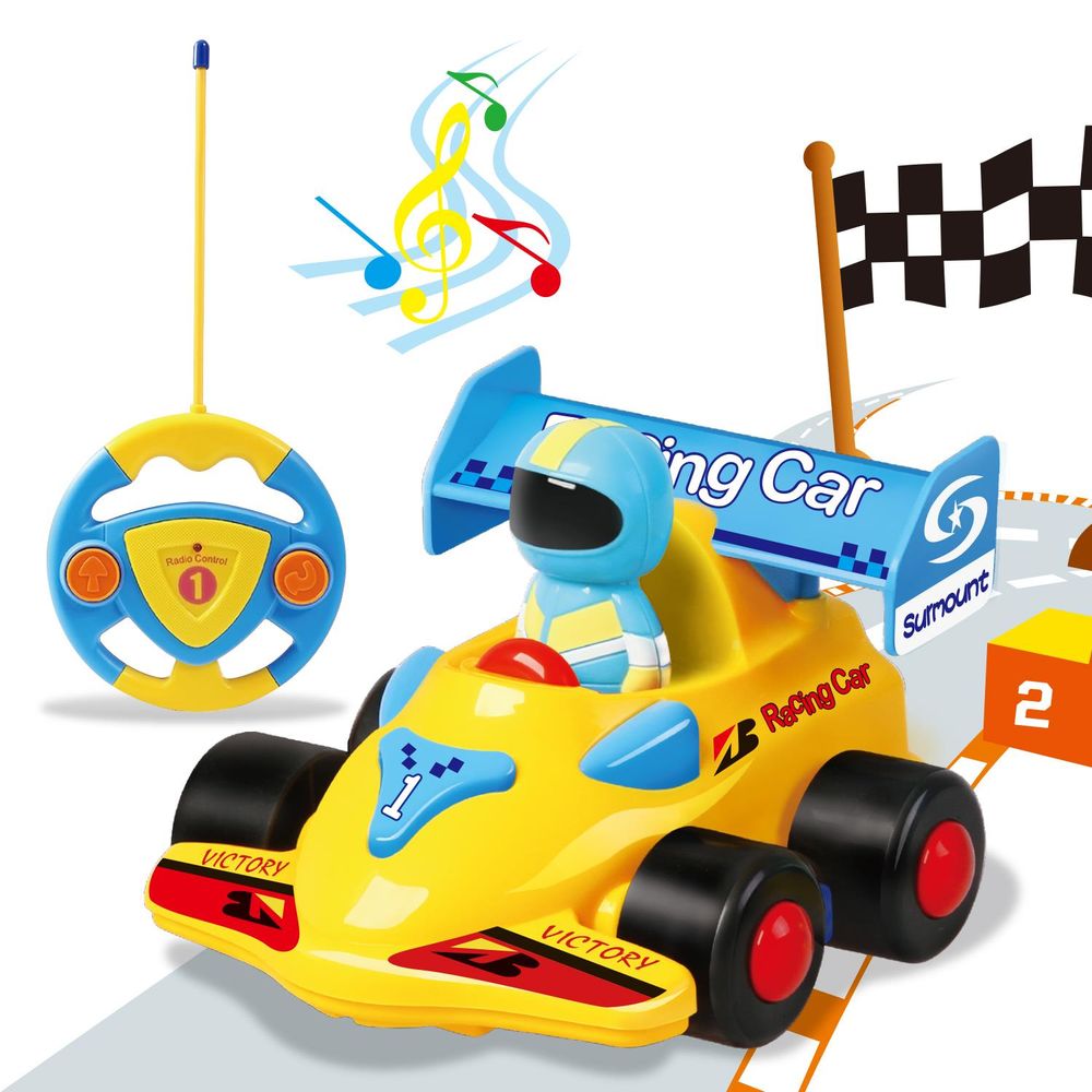 SOKA RC RACING CAR: My First Remote Control | Bright, Colorful, Cool Lighting & Music | Removable Car Driver | Non-toxic ABS | Perfect Gift