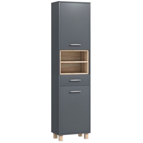 HOMCOM Bathroom Storage Unit with Open Shelves and Drawer